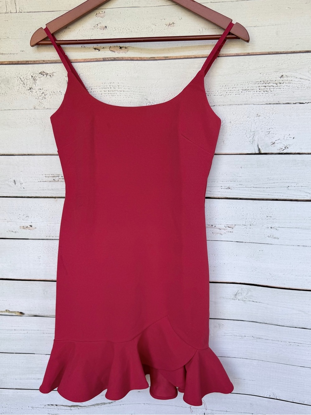 Saints + Secrets Ruffled Flounce Hem Cocktail Bodycon Mini Dress - Size Small